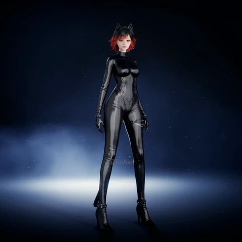 Black Cat, front view