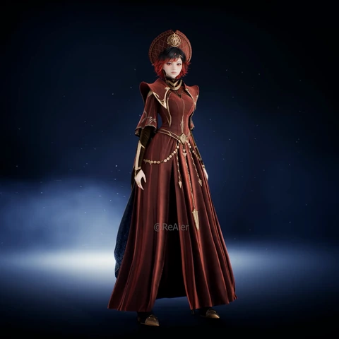 Crimson Twilight Gown, front view