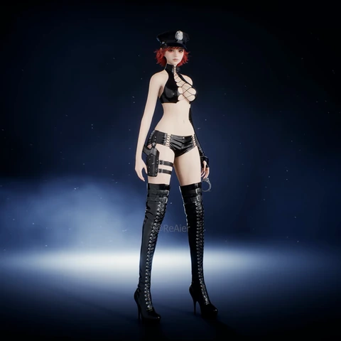 Dark Police Suit, front view