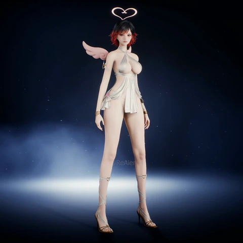 Lovely Heart Angel, front view
