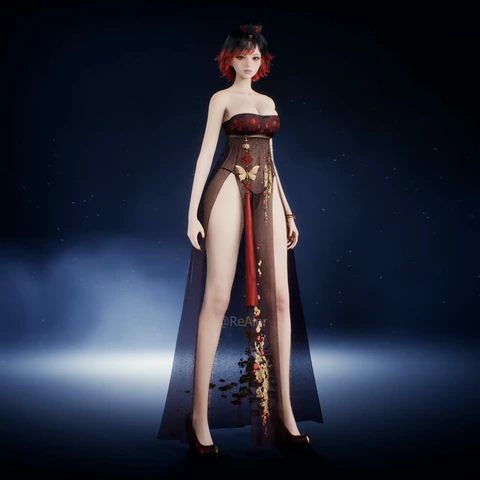 Nightfall Butterfly Reverie, front view